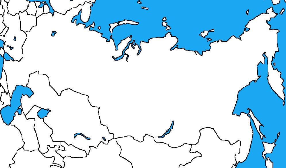 Mapa Rosji pusty
