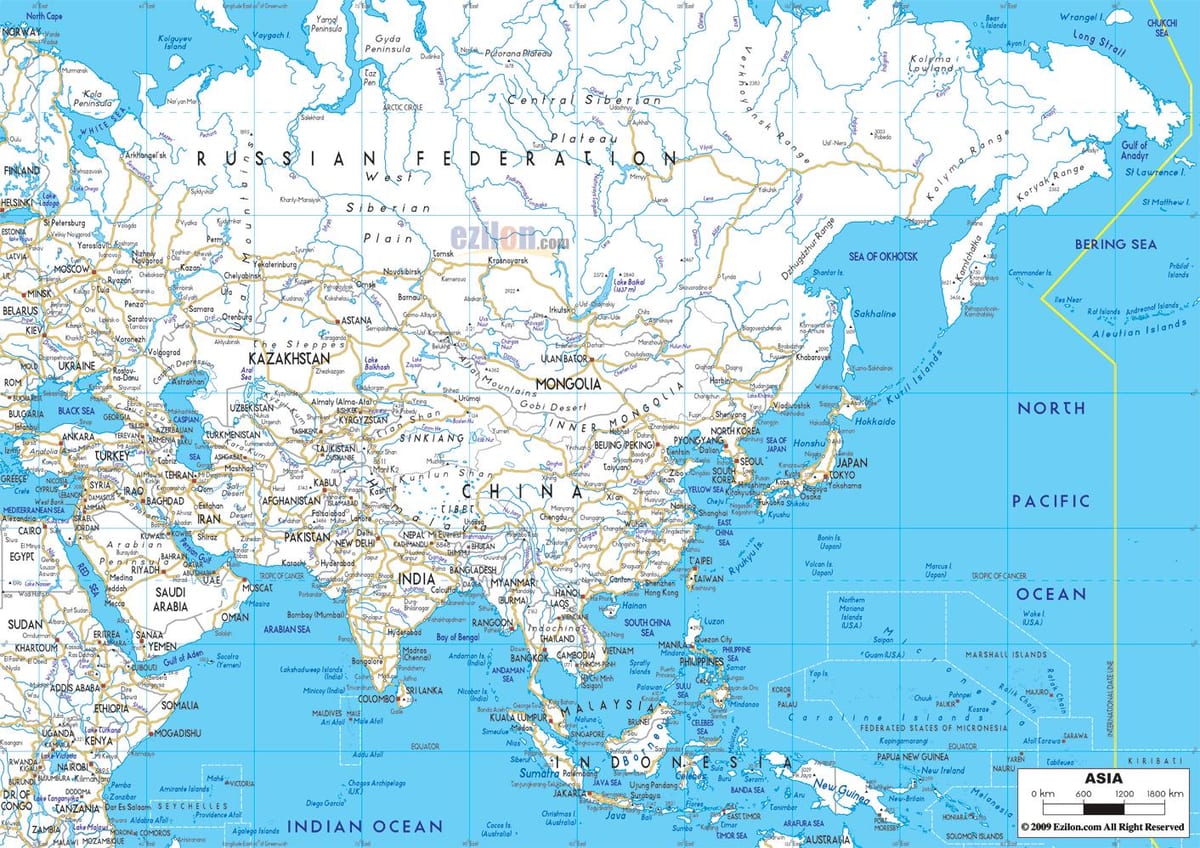 Drogowa mapa Rosji