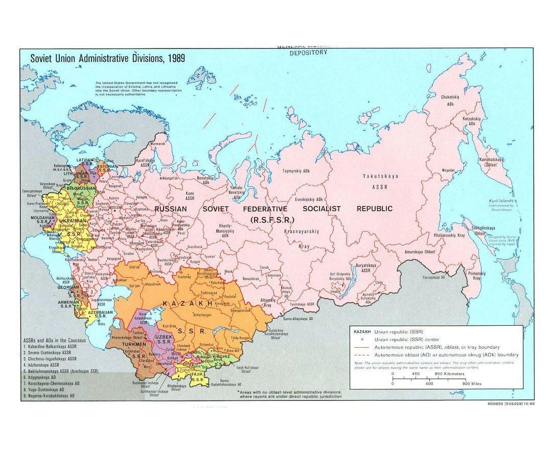mapę ZSRR