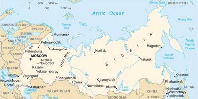 Rosja granice mapa