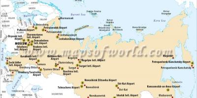 Lotniska mapie Rosji