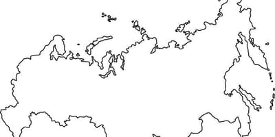 Rosji mapa konturowa