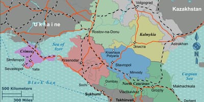 Mapa Południa Rosji