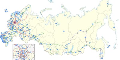 Mapa rosyjskich dróg