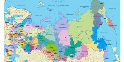 Mapa Rosji z regionami