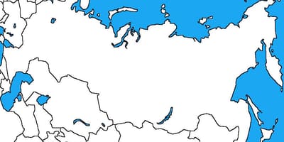 Mapa Rosji pusty