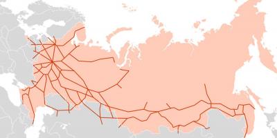 Mapa Rosji transport